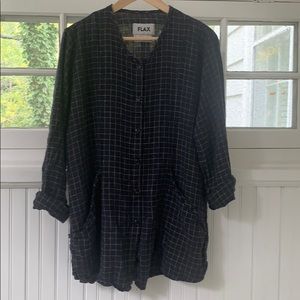 SOLD! FLAX mid weight linen oversized tunic s